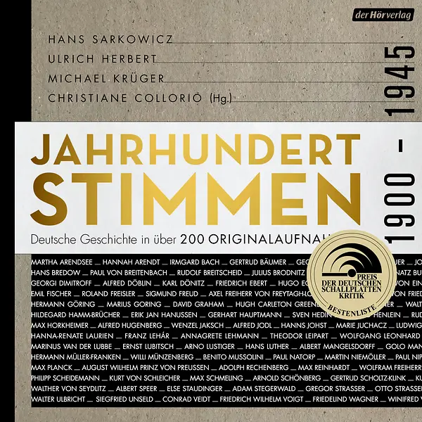 Hörbuchcover: Jahrhundertstimmen 1900–1945